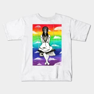 Watercolor - a rainbow future Kids T-Shirt